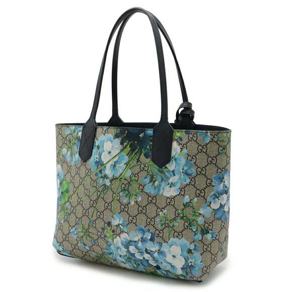 GUCCI GG Blooms Supreme Reversible Small Tote/Shoulder Bag in Beige and Blue ... - Picture 3 of 7